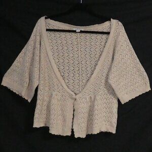 JESSICA - Petite | large (14-16) 16P | Elegant Crochet Cardigan | Single Button
